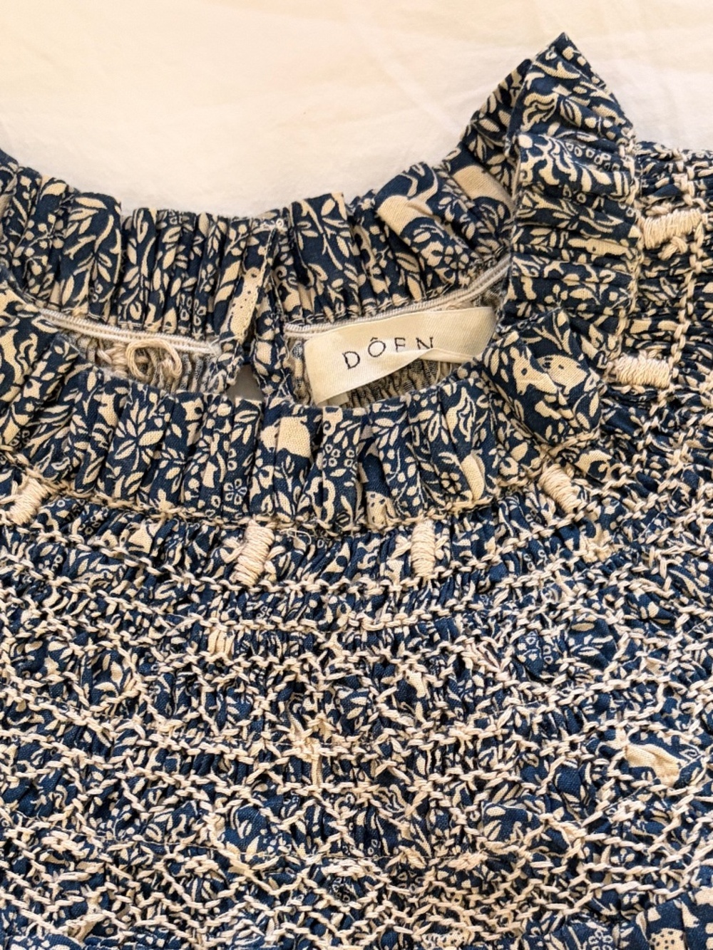 Doen Amoret top in Blue Prancing Fawn - Picture 2 of 6